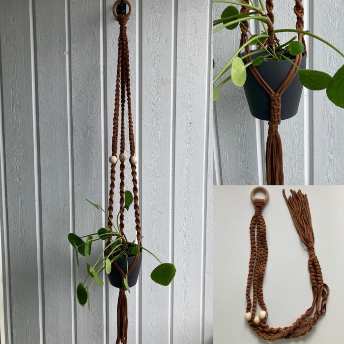 Ampel med träkulor - Mocka 100 cm
