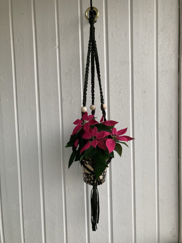 Mörkt olivgrön ampel - 85 cm